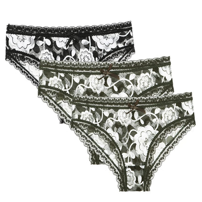 Lot de 3 Culottes Femme – Motifs Floraux