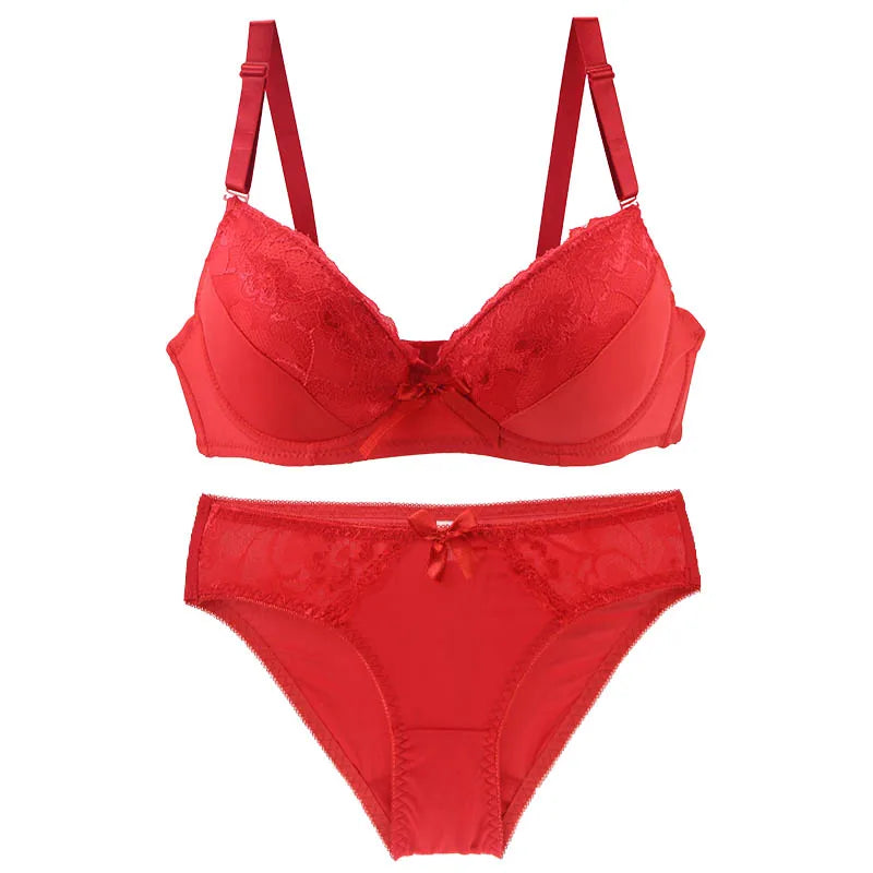 Ensemble de soutien-gorge Push Up et culotte pour femmes