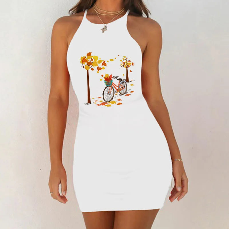 Chemise de nuit à motifs graphiques pour femmes