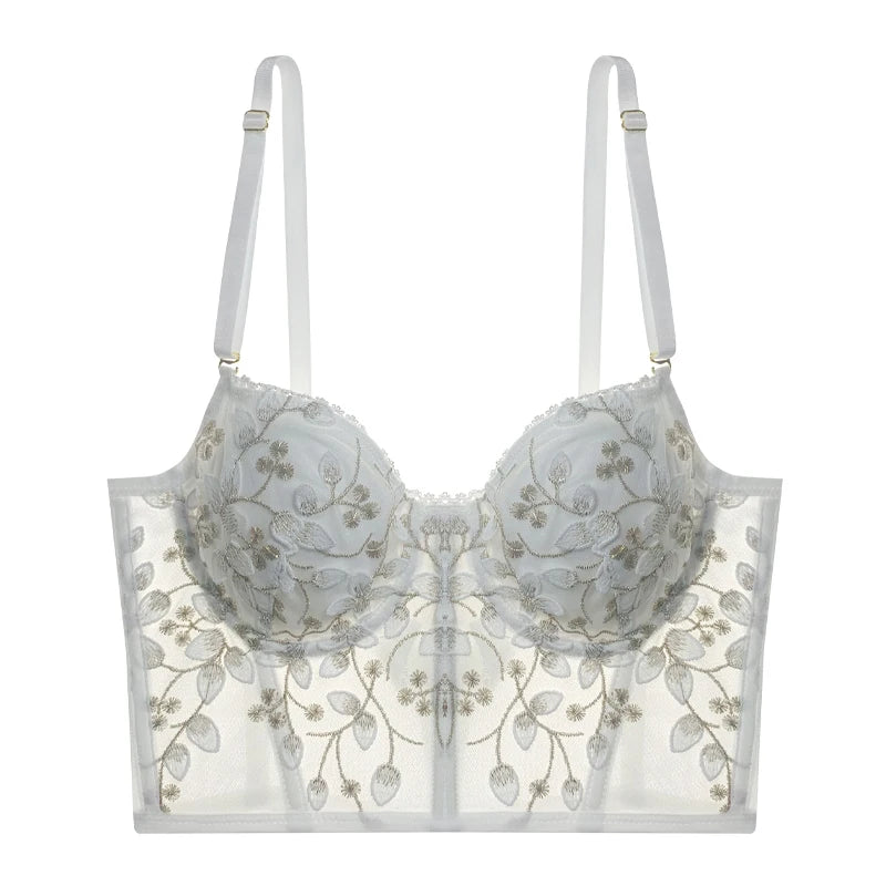 Soutien-gorge brodé en dentelle pour femmes