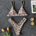 Maillot de bain deux pièces imprimé pour femmes