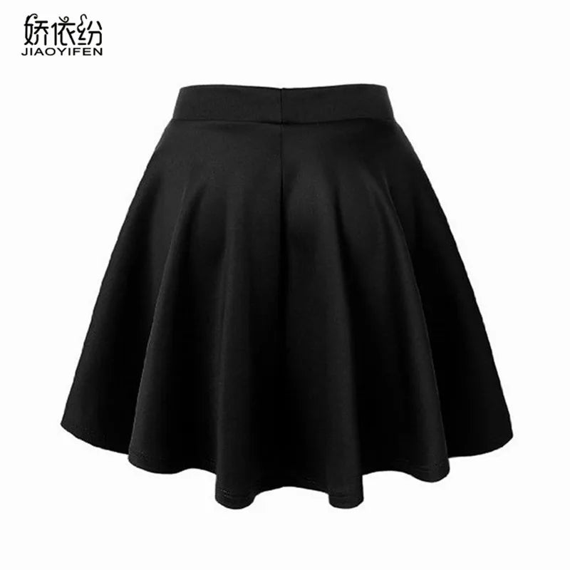 Mini-jupe plissée à taille élastique