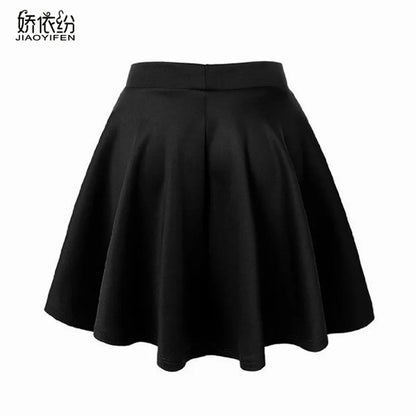 Mini-jupe plissée à taille élastique