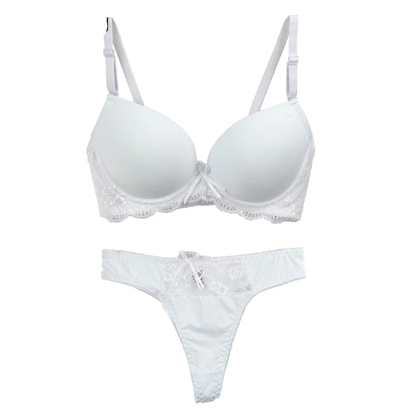 Ensemble de soutien-gorge Push UP en coton et Polyester pour femmes,
