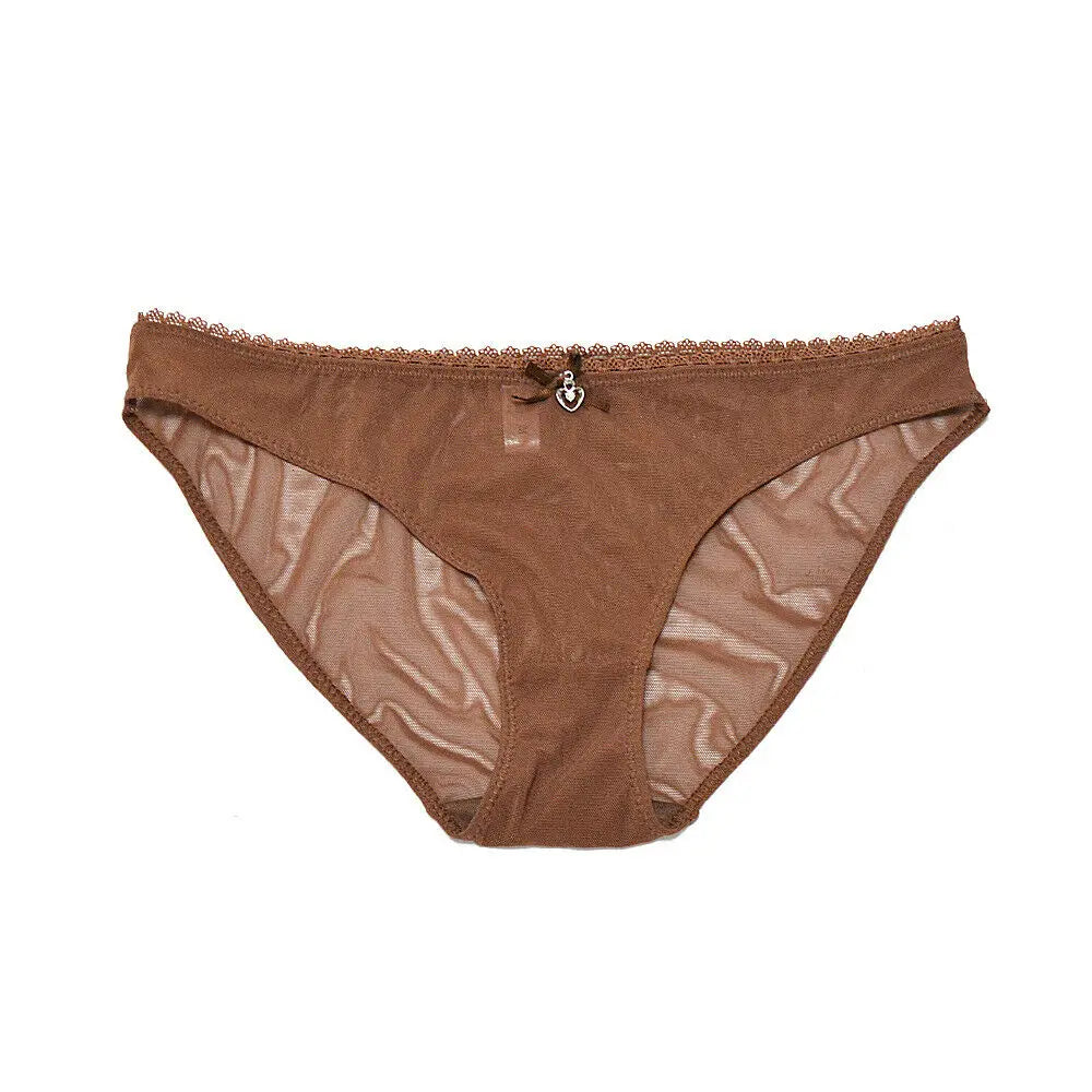 Ensemble soutien-gorge en maille transparente et culotte pour femmes