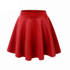 Mini jupe plissée élastique pour femmes