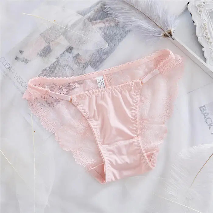 Culotte transparente en dentelle et sans couture pour femmes