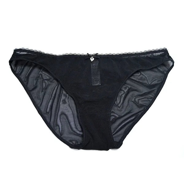Ensemble soutien-gorge en maille transparente et culotte pour femmes