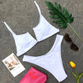 Maillot de bain deux pièces en forme de V pour femmes