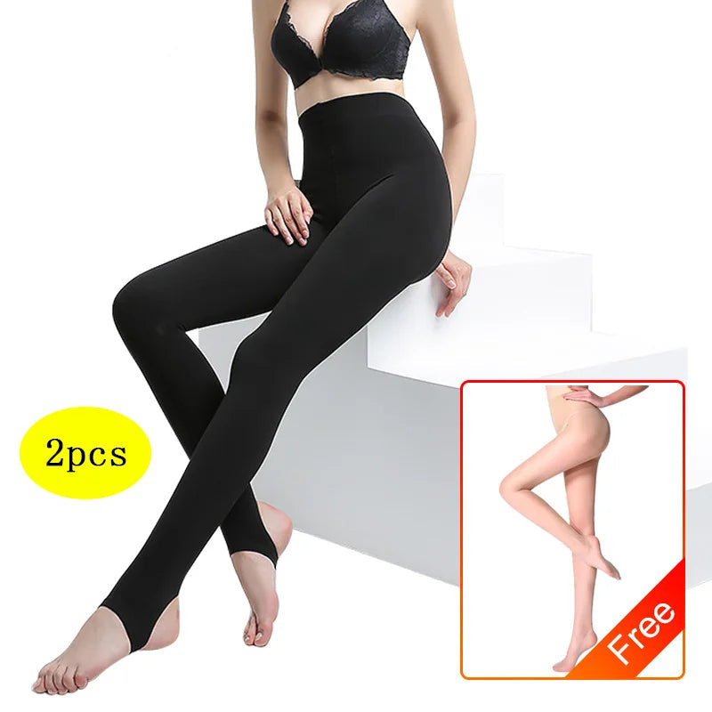 Lot de 2 leggings chauds pour femmes