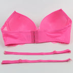 Ensemble de soutien-gorge Push UP en coton et Polyester pour femmes,