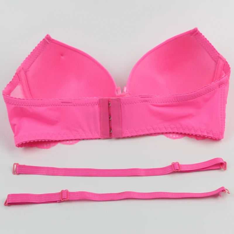 Ensemble de soutien-gorge Push UP en coton et Polyester pour femmes,