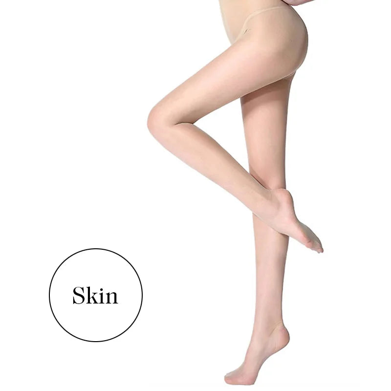 Collants transparents en Nylon et Polyester pour femmes