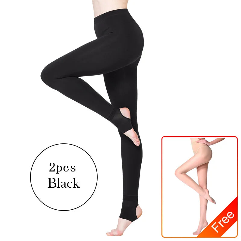 Lot de 2 leggings chauds pour femmes