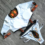 Maillot de bain deux pièces imprimé africain pour femmes
