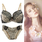Ensemble de lingerie soutien gorge Push-Up et culotte pour femmes