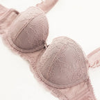 Ensemble culotte et soutien-gorge push-up en dentelle à volants sexy pour femmes