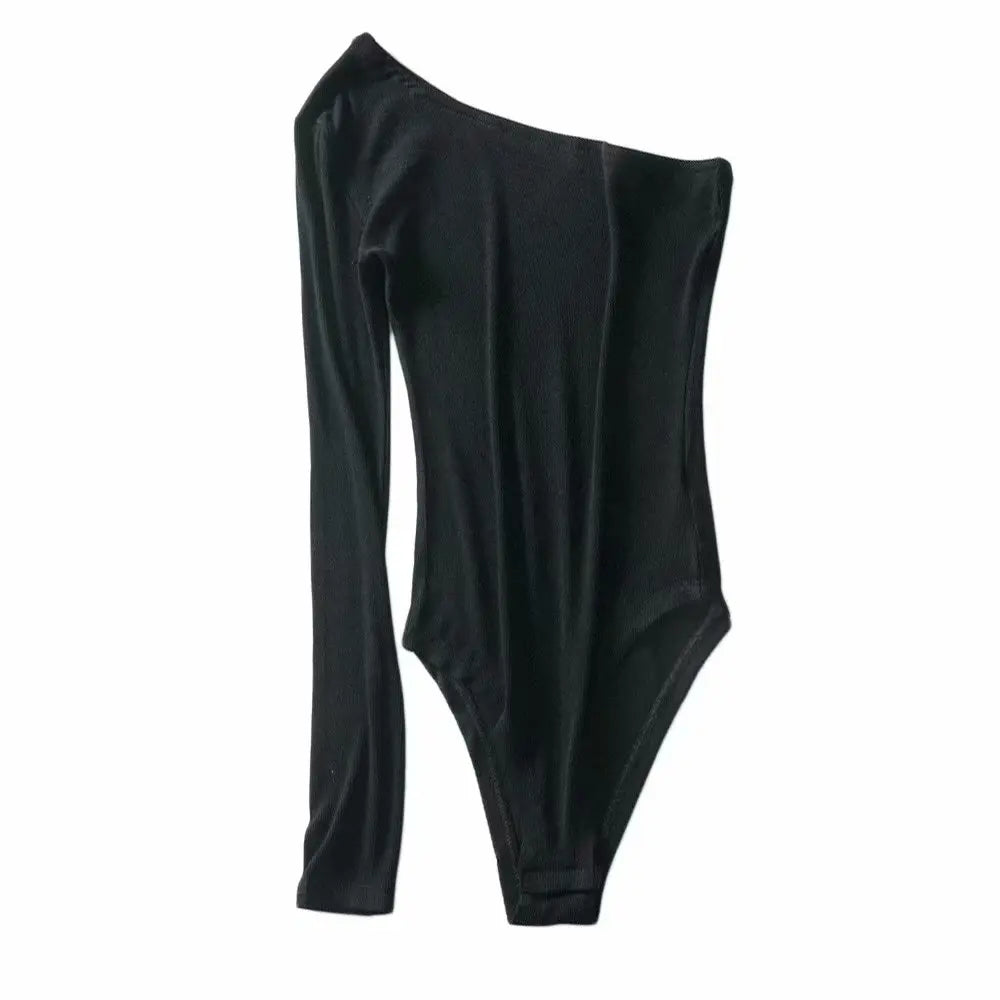 Body Asymétrique Femme – Une Manche Longue