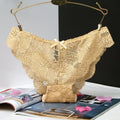 Culotte en dentelle transparente  taille basse avec nœud pour femmes