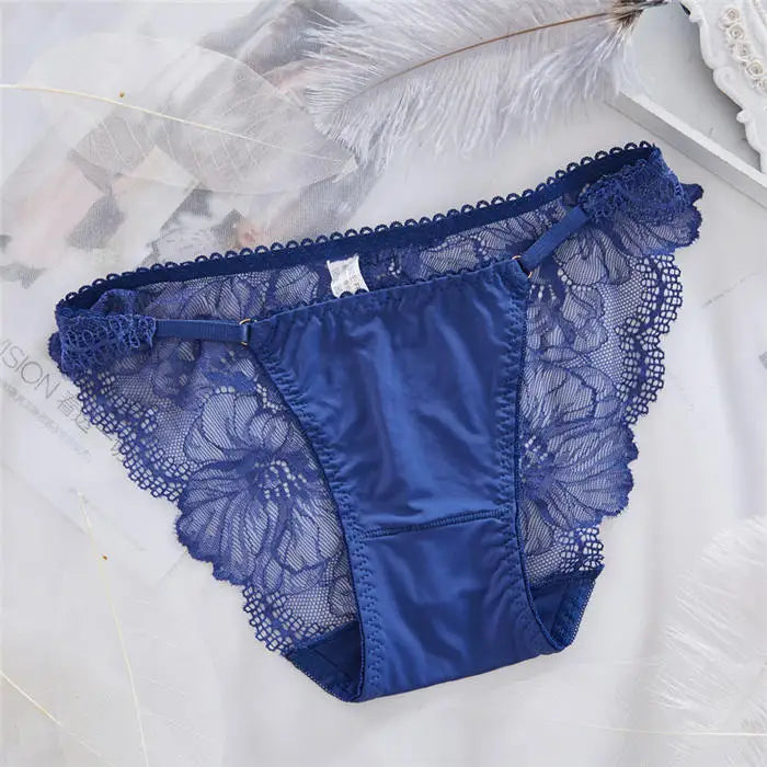 Culotte transparente en dentelle et sans couture pour femmes