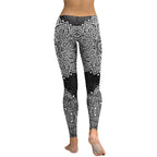 Leggings mandala gris pour femmes