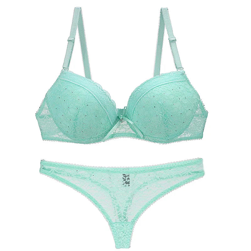 Ensemble de soutien-gorge Push Up en dentelle pour femmes