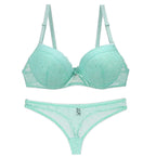 Ensemble de soutien-gorge Push Up en dentelle pour femmes