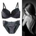 Ensemble de lingerie soutien gorge Push-Up et culotte pour femmes