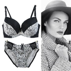 Ensemble de lingerie soutien gorge Push-Up et culotte pour femmes
