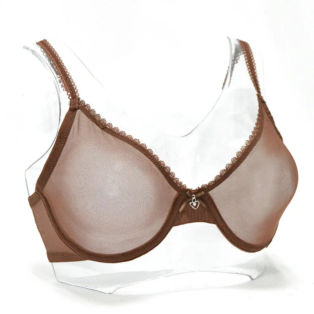 Soutien-gorge en maille transparent ultra mince  pour femmes