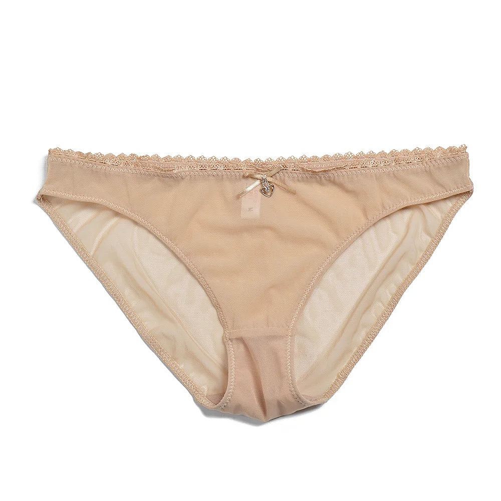Ensemble soutien-gorge en maille transparente et culotte pour femmes