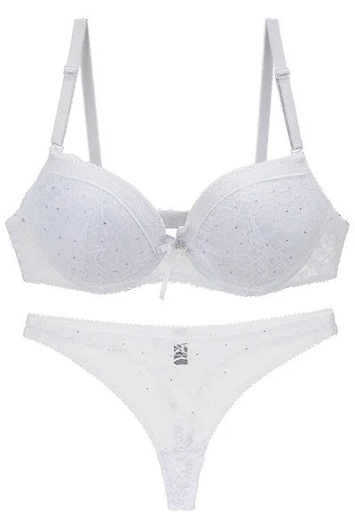 Ensemble de soutien-gorge Push Up en dentelle pour femmes