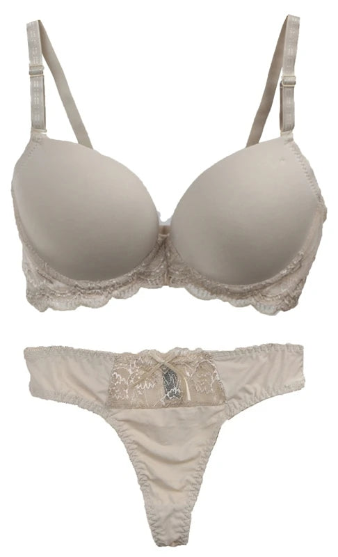 Ensemble de soutien-gorge Push UP en coton et Polyester pour femmes,