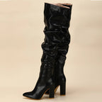 Bottes plissé pour femmes