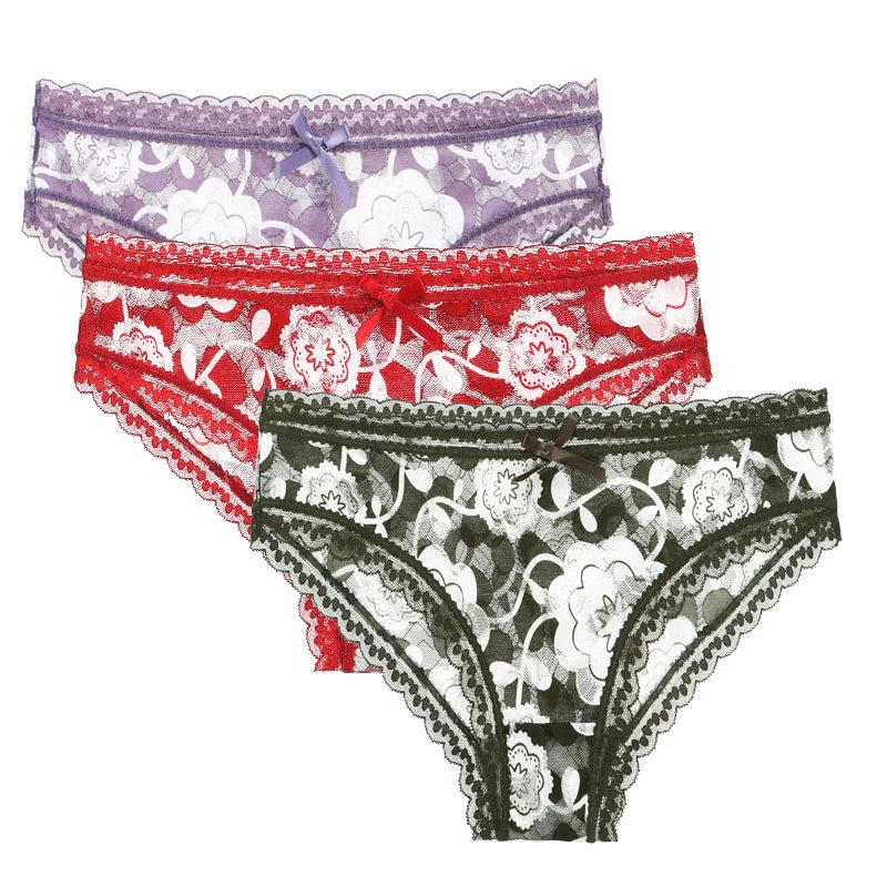 Lot de 3 Culottes Femme – Motifs Floraux