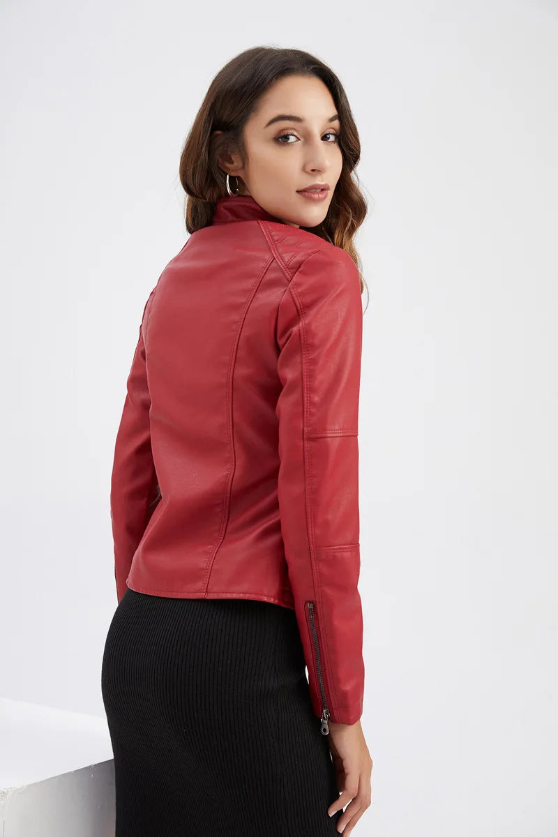 Veste en Faux cuir pour femmes