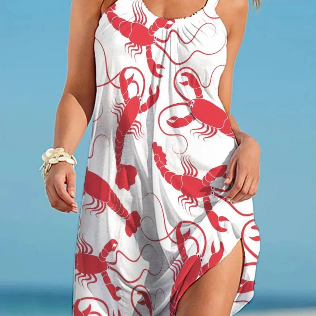 Robe de plage imprimée étoile de mer pour femmes