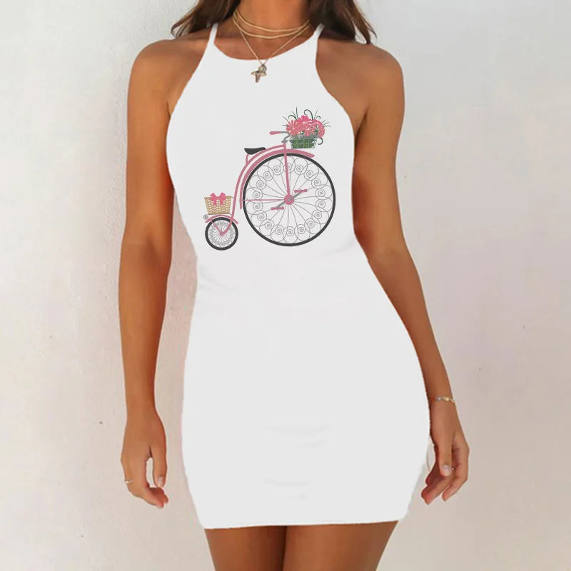 Chemise de nuit à motifs graphiques pour femmes