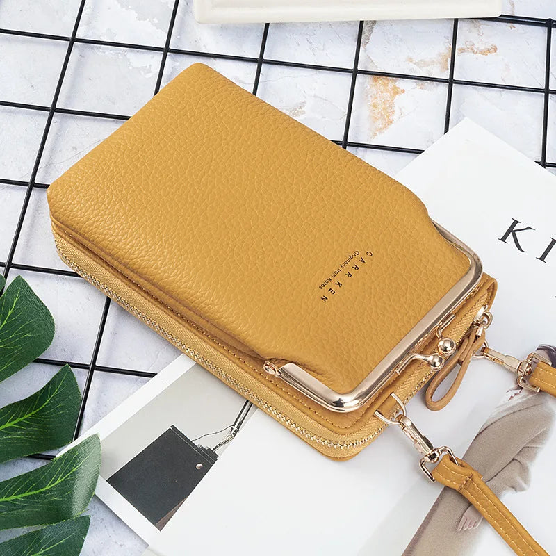 Sac à main en cuir PU pour pour téléphone portable pour femmes