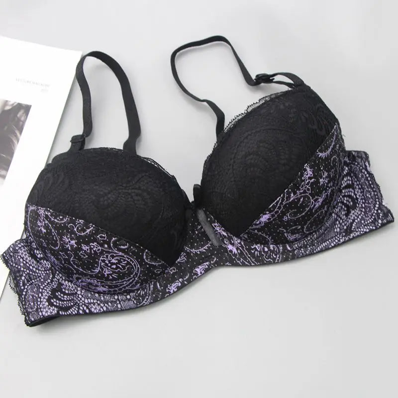 Soutien-gorge à lacets brodés pour femmes