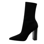 Bottine à talons hauts carrés pour femmes