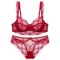 Ensemble de soutien-gorge et culotte Fine en dentelle grande taille pour femmes