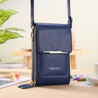 Sac à main pour téléphone portable à écran tactile en cuir souple pour femmes
