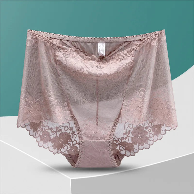 Culotte grande taille taille haute maille creuse sans couture pour femmes