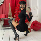 Mini robe moulante à manches longues pour femmes
