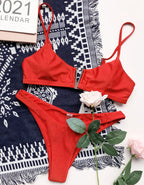 Maillot de bain deux pièces en forme de V pour femmes