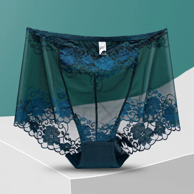 Culotte grande taille taille haute maille creuse sans couture pour femmes