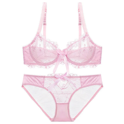 Ensemble Lingerie Femme – Dentelle Brodée Transparente