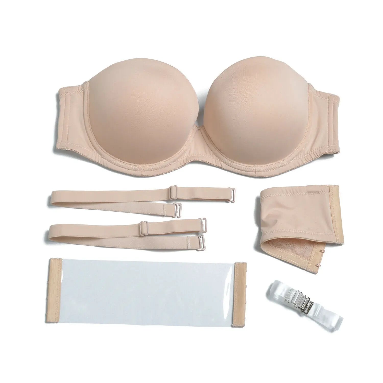 Soutien-gorge sans bretelles en silicone convertibles ajustés pour femmes