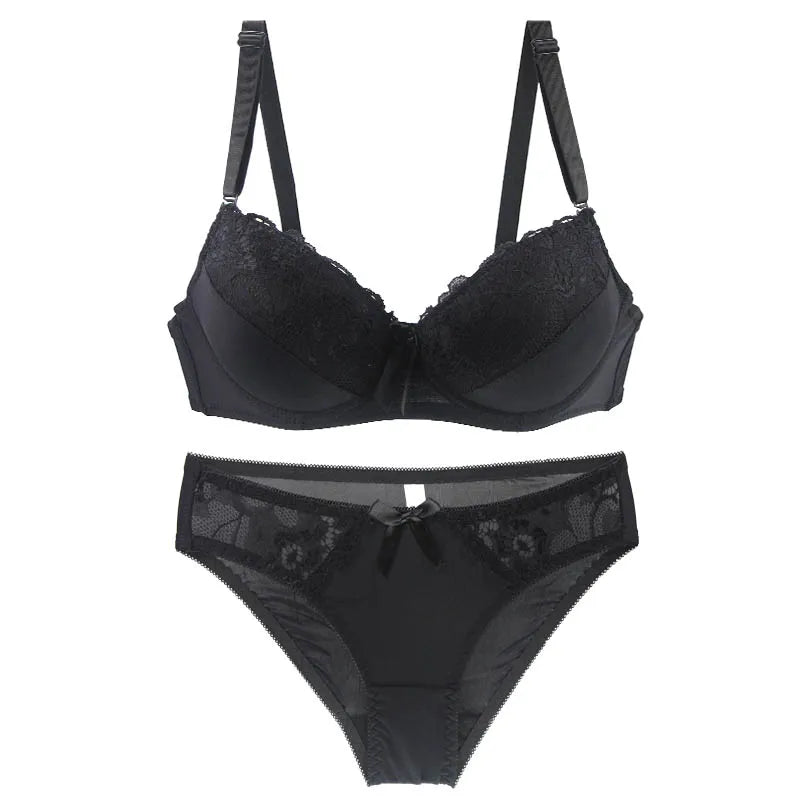 Ensemble de soutien-gorge Push Up et culotte pour femmes